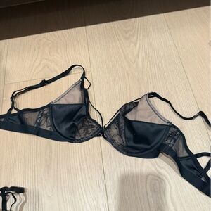 Victoria's Secret Black Sheer Lace Bra
